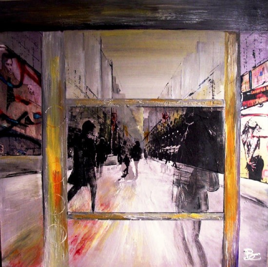 Technique mixte, format 70x70cm artwindow - Technique mixte, format 70x70cm