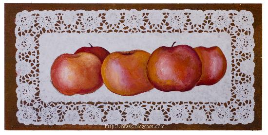 acrylique sur napperon de papier collé sur bois, 19 x 37 cm artwindow - acrylique sur napperon de papier collé sur bois, 19 x 37 cm