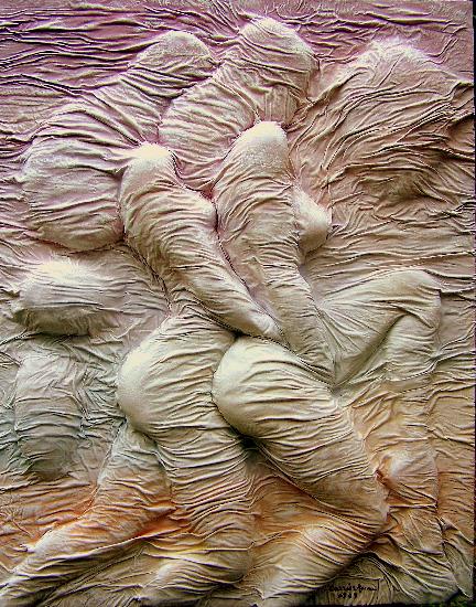 Un bas-relief en couleur de 73 X 91 cm évoquant un lien d'affection artwindow - Un bas-relief en couleur de 73 X 91 cm évoquant un lien d'affection
