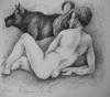 La baigneuse et son chien