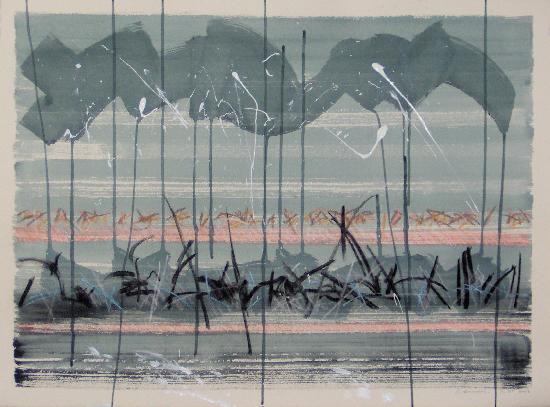 Acrylic, grey lead, chalk and charcoal on Arches, 80X60cm artwindow - Acrylic, grey lead, chalk and charcoal on Arches, 80X60cm