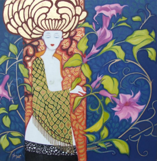 artwindow - huile - feuille d'or - 60 x 60