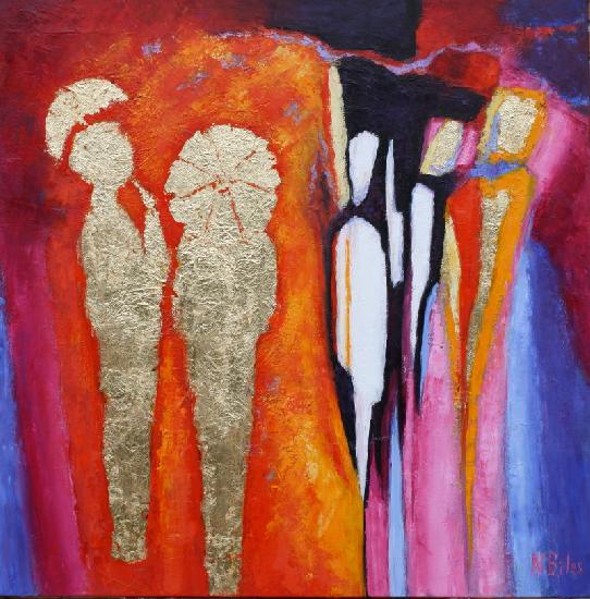mélange de figuratif et d'abstrait pour cette scène de vie moderne artwindow - mélange de figuratif et d'abstrait pour cette scène de vie moderne