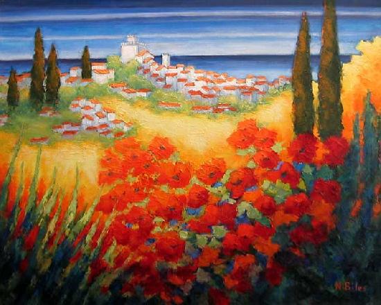 peinture contemporaine au couteau,couleurs vives artwindow - peinture contemporaine au couteau,couleurs vives