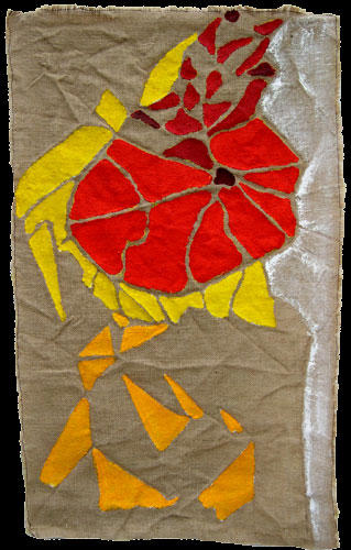 Peinture Acrylique sur toile de jute froissée. Dimensions :87x67 artwindow - Peinture Acrylique sur toile de jute froissée. Dimensions :87x67