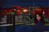 Catherine Zeta-Jones au large de Manhattan au coucher de soleil.
